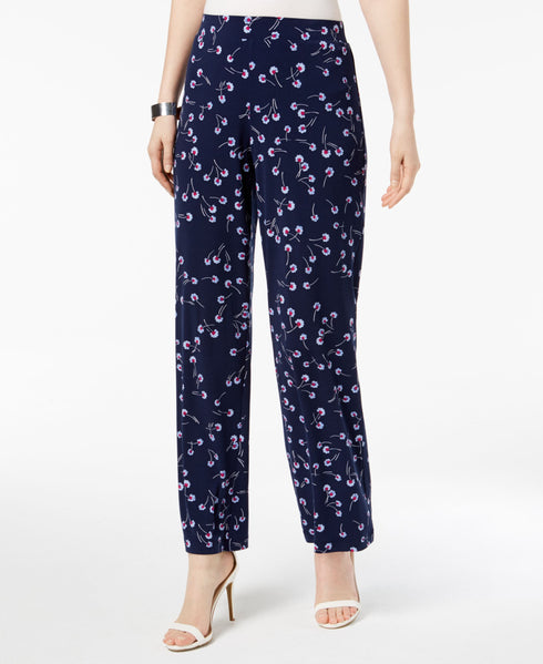 Printed Wide-Leg Pants